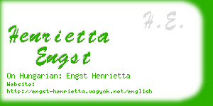 henrietta engst business card